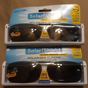 Solar Shield Polarized Clipon 60 RecA New Lot of 2